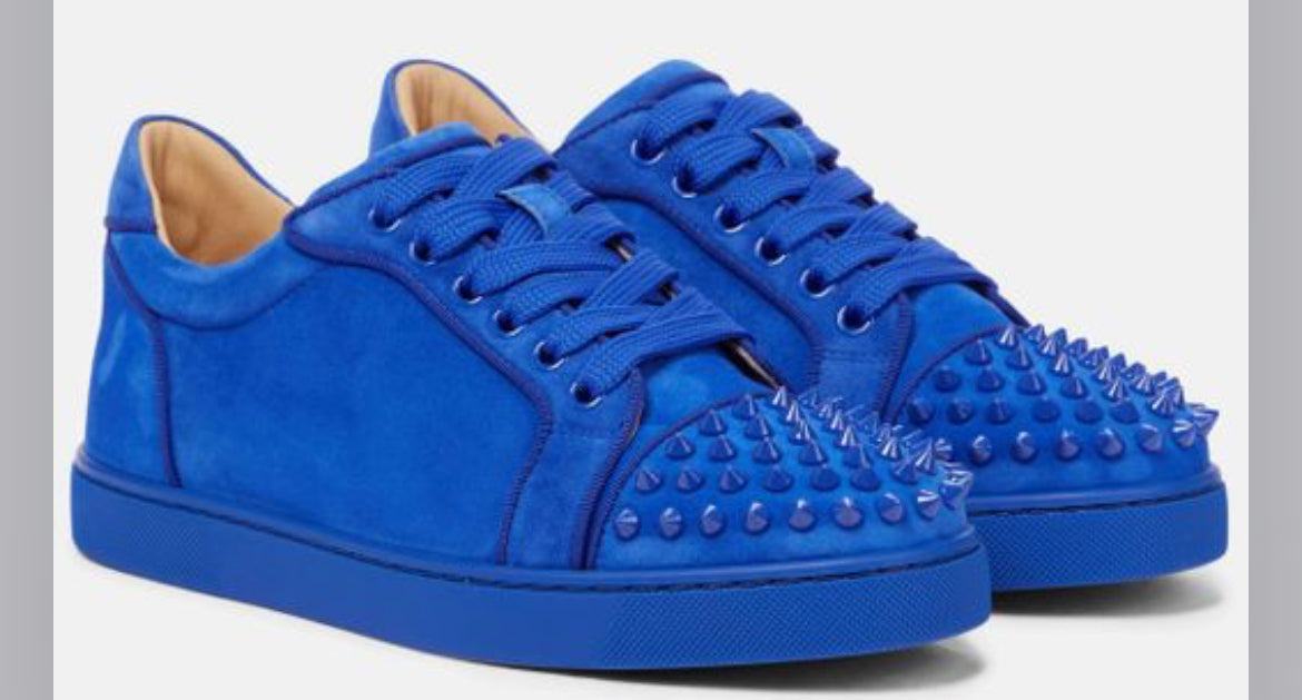 Louboutin blue spikes