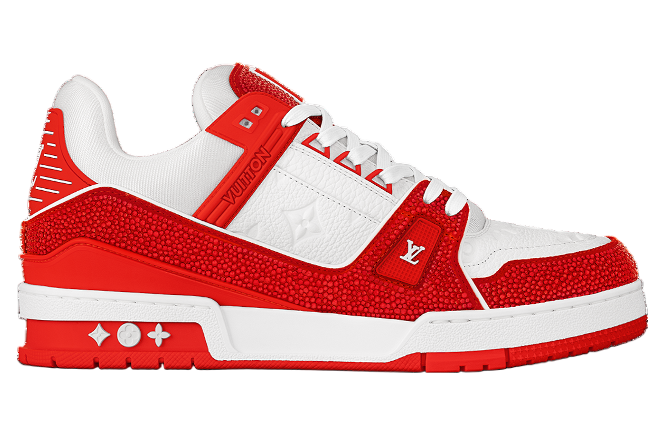 Louis Vuitton white red glitter