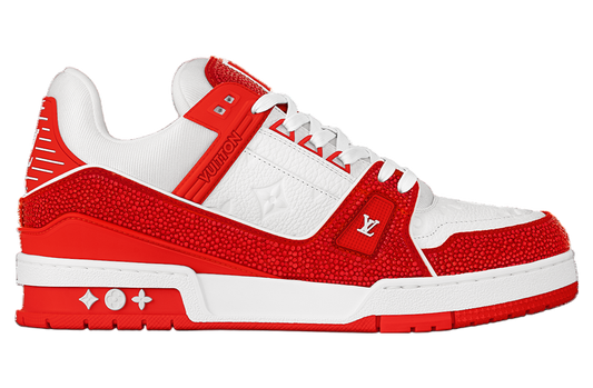 Louis Vuitton white red glitter